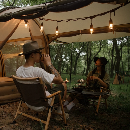 Naturehike Дорожная портативная изысканная палатка со шнуром для кемпинга, водонепроницаемый светильник