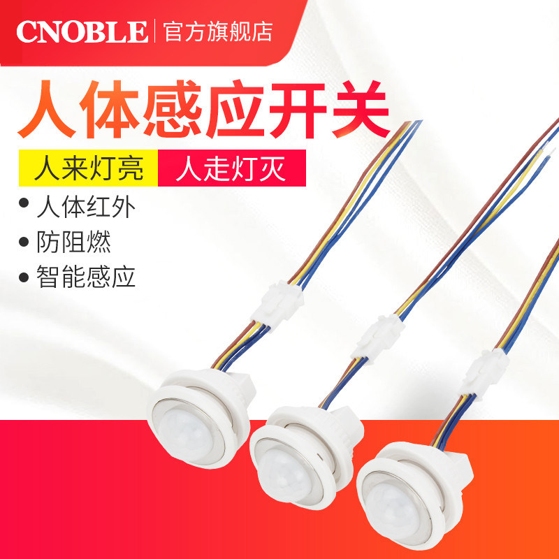 Embedded human body sensor switch 220V household infrared sensor probe corridor intelligent corridor intelligent delay module