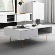 Coffee table simple modern Nordic TV cabinet combination set light luxury wind small apartment Creative Square Storage Coffee Table