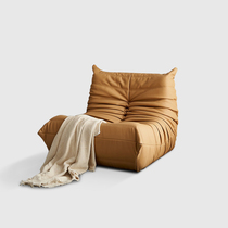 Nordic Designer Togo Floor Single Deck Chair Fur Caterpillar Sloppy Real Leather Sofa Head Layer Cow Leather