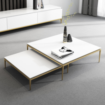 Italian telescopic storage square short coffee table simple modern personality creative Nordic light luxury tea table TV cabinet combination
