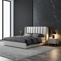 Are you just expecting bricklayers to shu ins light luxury leather double bed 1 8 meters master bed modern minimalist Nordic ruan bao chuang high-end wedding bed