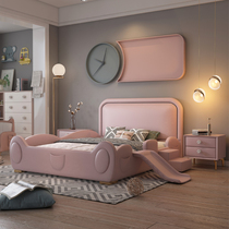 Light luxury children bed boy bed boy simple bed Nordic small Apartment 1 meter 5 creative children Boy bed