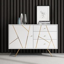 Light luxury solid wood side cabinet wine cabinet kitchen decoration cabinet rear modern style entrance cabinet Nordic kitchen locker