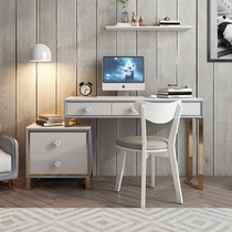 Italian Nordic light luxury Rock board desk simple modern small household computer desk office desk minimalist dressing table