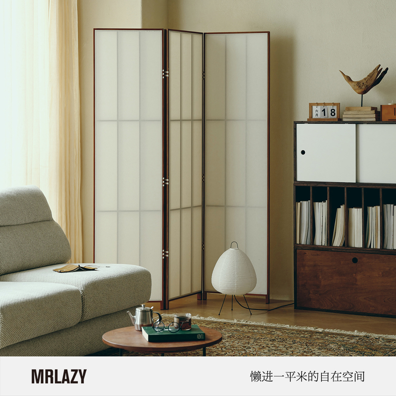 Mrlazy Foldable Japanese-Style Screen, Movable Living Room Partition, Simple Blocking Screen with a High-End Feel, Wooden Home Screen Mrlazy Foldable Japanese-Style Screen, Movable Living Room Partition, Simple Blocking Screen with a High-End Feel, Wooden Home Screen