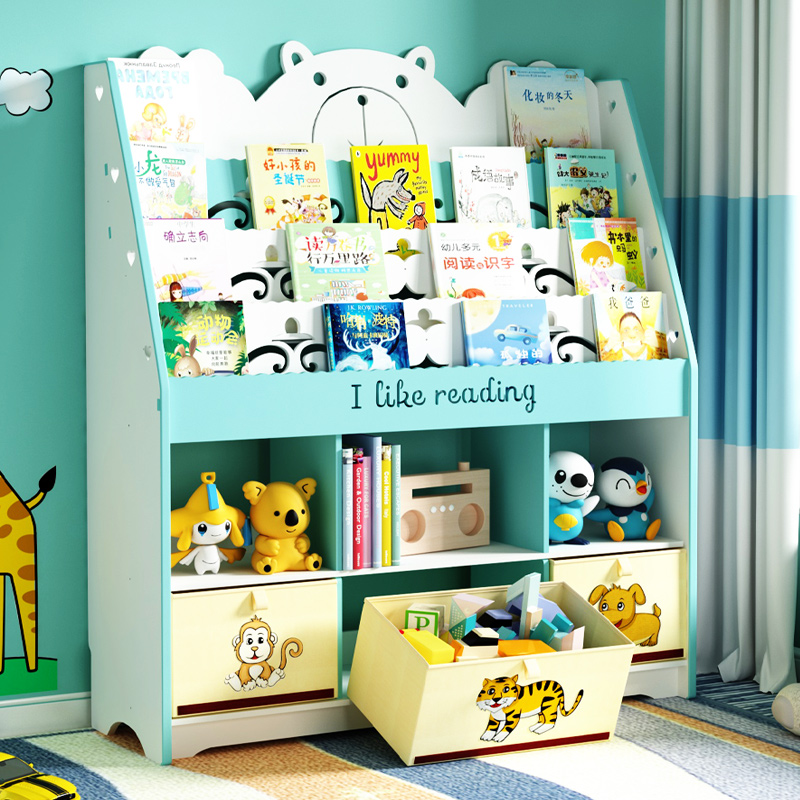 Children's bookshelves Floor plotter Economy Type Home shelves Brief bedside storage floor Shelves Baby Cartoon Bookcase