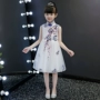 Trẻ em catwalk váy cô gái công chúa đầm nhỏ chủ nhà phong cách Trung Quốc sườn xám váy guzheng pipa hiệu trang phục váy cho bé gái 10 tuổi