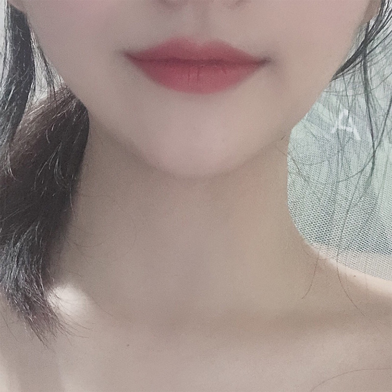 Niche matte lipstick, milk tea color, nude color, natural light color, female student model, plain color, suitable for yellow skin and whitening