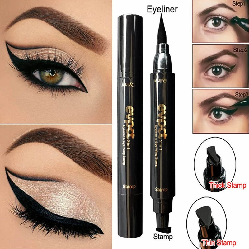 "2 in 1 liquid Matte Eyeliner Stamp Penthin Wing Seal Black" -> "2-в-1 жидкая матовая подводка с штампиком Penthin Wing Seal черная"