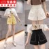 . Cao eo túi một chữ mùa xuân quần short nữ / mùa hè 2020 mới loose-fitting hoa Hàn Quốc phiên bản của thời trang bảo hộ lao động rộng chân 