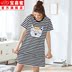 ngủ sân ngoài lớn váy nữ bông mùa hè lỏng Hàn Quốc phiên bản của pajamasweet chất béo dễ thương MM cộng béo cộng với mã 200 pounds. 