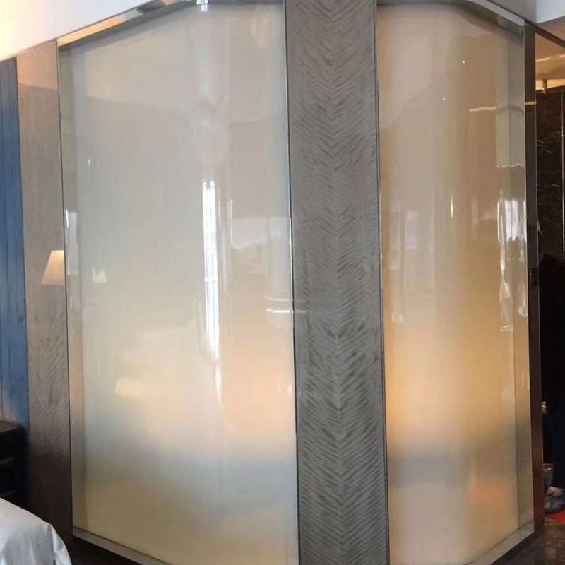 商场办公室浴室电控瞬间透明雾化隔音夹胶黑色框智能调光玻璃小样，真的能“一键变脸”？-磨沙玻璃-淘宝百科网