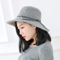 Hat female British retro wool casual elegant trend Autumn and winter Korean version of the womens fashion trend wild wool topper