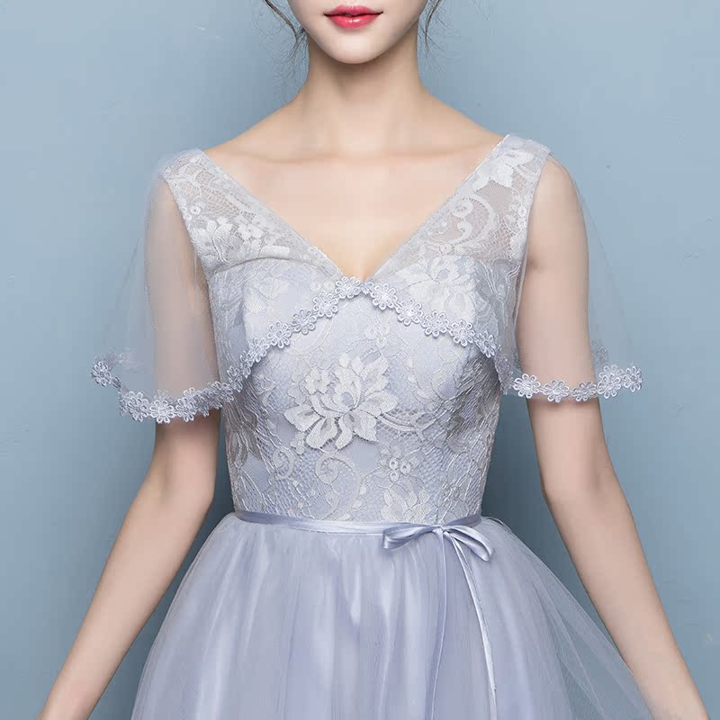 Grey Bridesmaids 2020 New Chị Summer Mật ong Nhóm Bridesmaids ăn mặc Trong dài Graduation ăn mặc ăn mặc