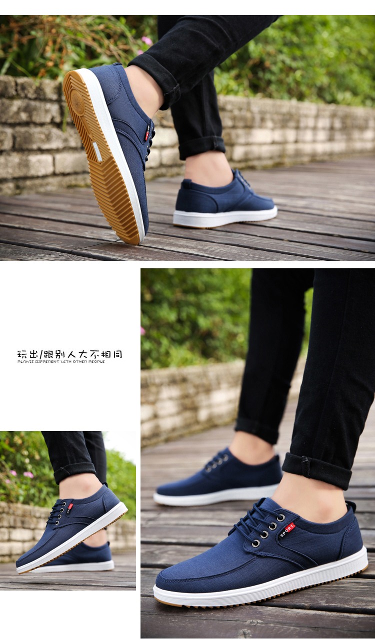 2018 mới tuổi Bắc Kinh giày vải làm việc giày nam giày thể thao giày của nam giới giày Hàn Quốc phiên bản của xu hướng của giày vải giản dị giầy thể thao nam