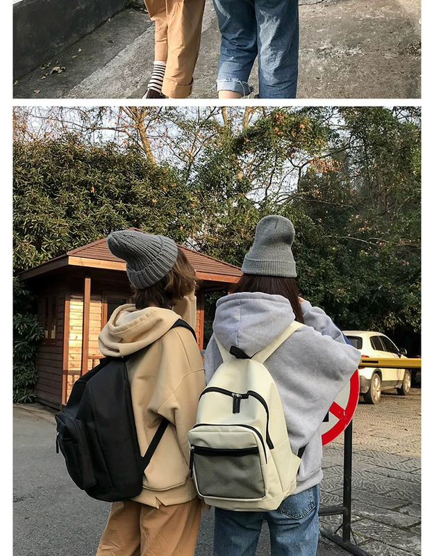 Street beat bag nữ phiên bản Hàn Quốc của học sinh trung học Harajuku ulzzang siêu lửa ba lô thủy triều đơn giản