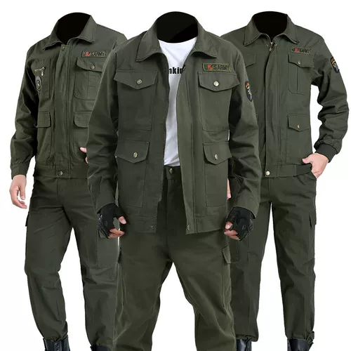 Хлопковый осенний износостойкий комбинезон, увеличенная толщина, защита от ожогов