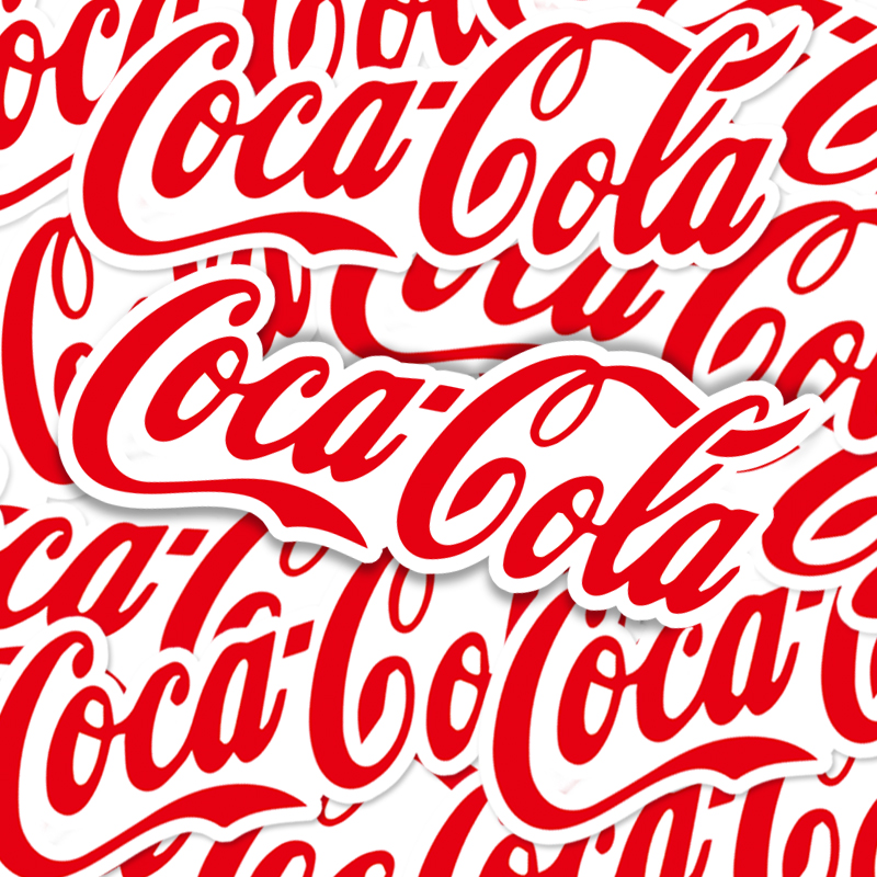 Coke logo stickers tide brand luggage stickers computer suitcase stickers guitar mobile phone skateboard personality stickers waterproof