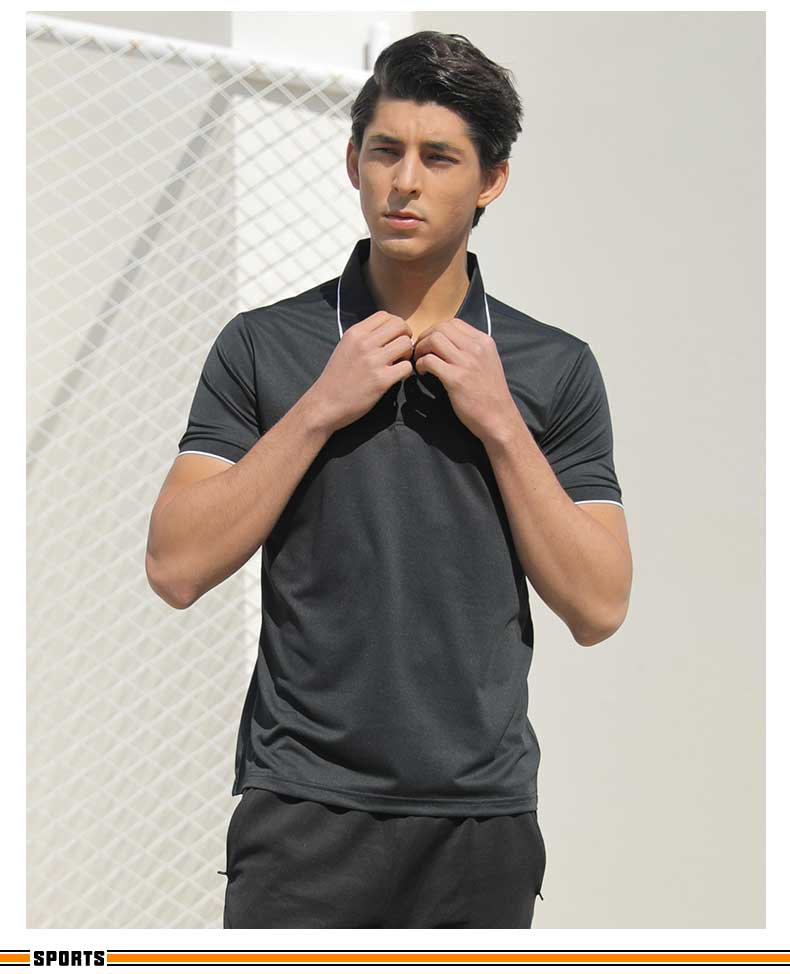 Thể thao kháng T-Shirt nam tùy chỉnh chạy quần áo giản dị mùa hè thoáng khí wicking ve áo ngắn tay nhanh khô áo polo áo polo thể thao nam