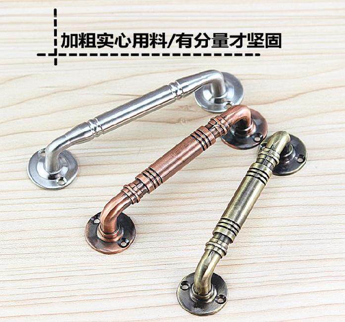 Iron door Stainless steel door handle surface mounted push-pull outdoor door Modern buckle hand multi-purpose glass door accessories