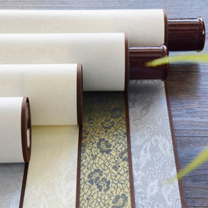 精装裱生宣纸空白画轴立轴送挂钩