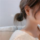 Song Qian Linxi 번역가 같은 스타일 귀걸이 S925 실버 바늘 저자 극성 패션 기질 여성을위한 다목적 귀걸이
