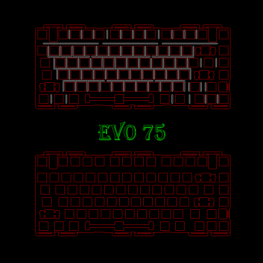 Suitable for Evo75 Keyboard Positioning Plate Fr4 Pom Pc Pp Carbon Fiber Evo75 Kit