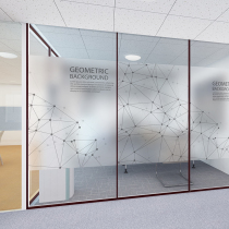 Office frosted glass sticker custom electrostatic opaque window sticker Door sticker Decorative dot line creative window sticker