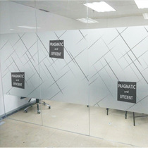 Custom frosted glass anti-permeable film electrostatic film Creative Lines office company decoration frosted color printing stickers