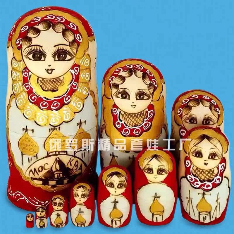 Popular Toys Puzzle Birthday Gift Craft Gift Decoration Hand-painted Russian Characteristic Imported Matryoshka 10-Layer Beauty