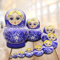 Popular toys educational childrens birthday gift crafts hand-painted Russian characteristic imported nesting doll 10 layers