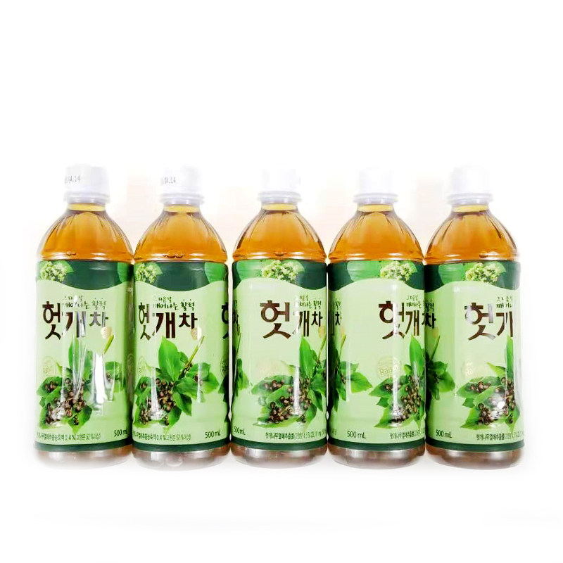 5 bottles in stock Korean original imported tea drink Xiongjin Hovenia zi flavor tea drink 500ml*5 bottles