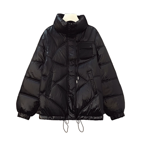 Зимний утепленный пуховик с пухом, короткая куртка, свободный крой