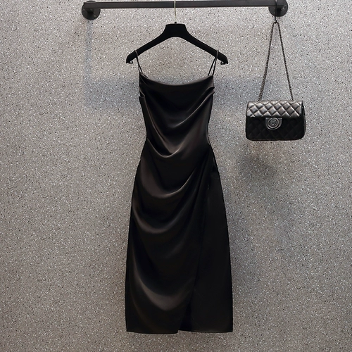 Летнее красное сексуальное платье-комбинация, приталенное платье