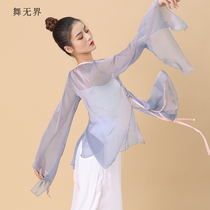 Dance Unbounded Classical Dance Dance Clothes Practice Womens Summer Rhyme Swares Fairy Top Chinese Folk Dance