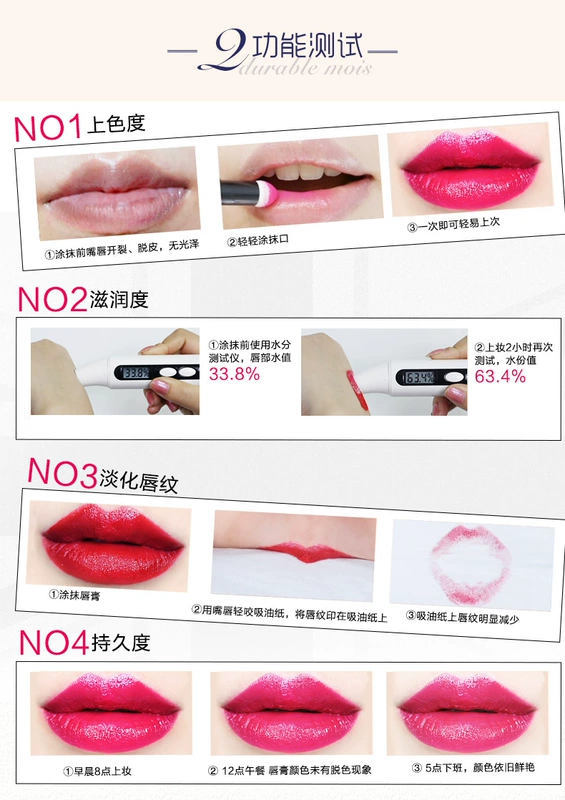 VOPRO Vibrant Soft Lips Makeup Front Lipstick Không thấm nước Low Dip Cup Tám màu Tùy chọn Cách ly Sửa chữa - Bút chì môi / môi lót