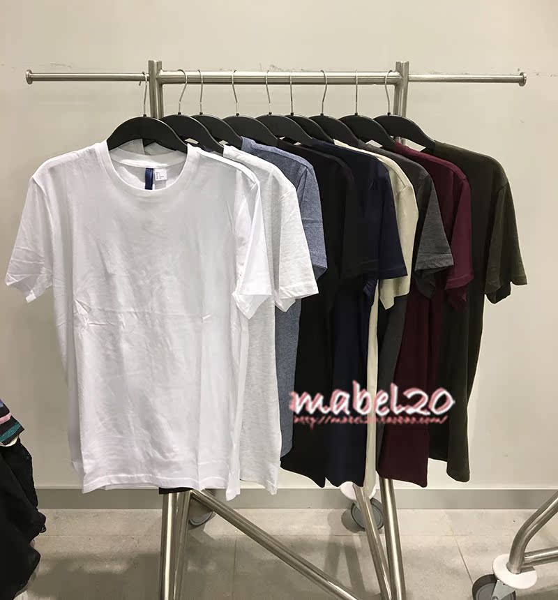 Hm H M香港深圳專櫃正品男裝打底純色基本款白色基本款t Hm H M香港深圳專櫃正品男裝打底純色基本款白色基本款t