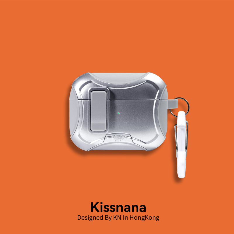 Kissnana Earphone Case Silver White Pioneer Lock Bracket Automatic Pop-Up Protective Cover ins New Creative Design Suitable for Apple Airpods5 Hard Shell Wireless Bluetooth Pro Third Generation 345 Kissnana Earphone Case Silver White Pioneer Lock Bracket Automatic Pop-Up Protective Cover ins New Creative Design Suitable for Apple Airpods5 Hard Shell Wireless Bluetooth Pro Third Generation 345