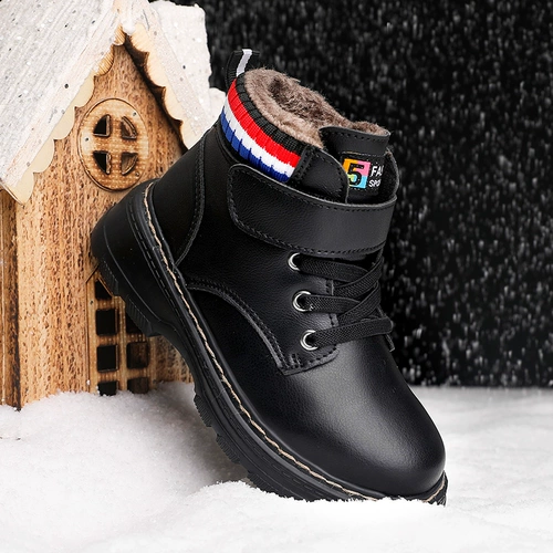 Martens, детские демисезонные модные флисовые удерживающие тепло короткие сапоги для мальчиков для отдыха