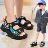 Летние сандалии для мальчиков, нескользящая детская модная универсальная пляжная обувь, мягкая подошва