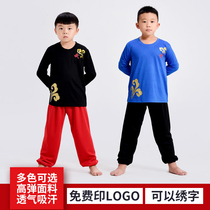 Autumn and winter long-sleeved martial arts clothing high-speed dry martial arts school taekwondo early semester use can be customized factory direct sales