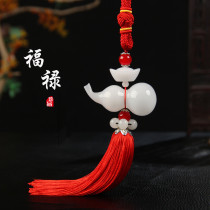 Car pendant fragrant water hyacinth on-board hanging decoration in and out of Ping An interior decoration High-end Crystal Rearview Mirror Pendant