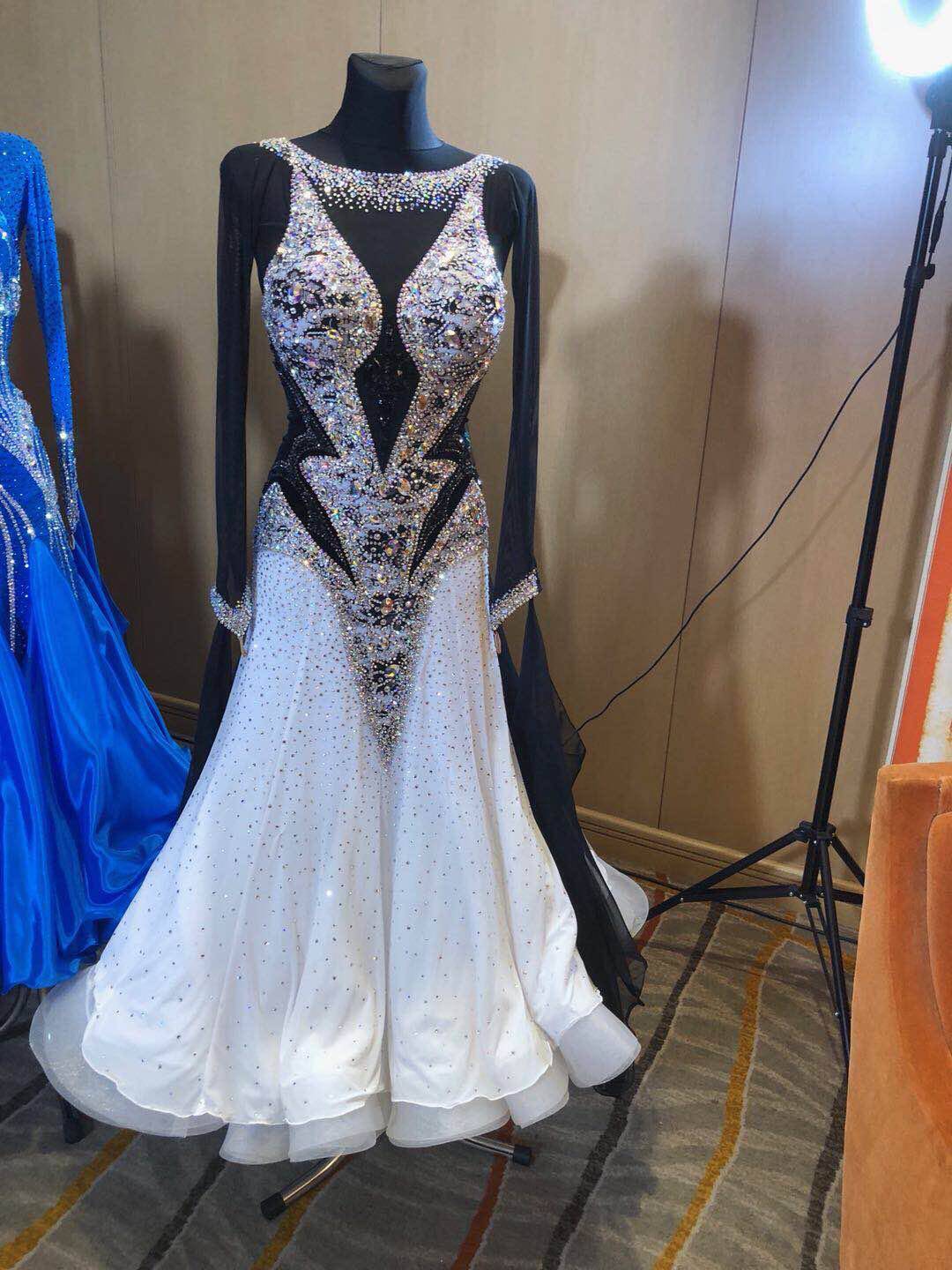 Customized new modern dance waltz dance skirt large size social dance square dance performance large swing skirt