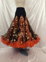  New modern dance skirt skirt large swing ballroom dance practice costume Ballroom dance high-end dance skirt custom