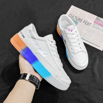 Mens shoes 2021 new autumn trend Joker casual board shoes youth Hong Kong style thick bottom ins small white trendy shoes