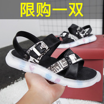 Sandals men 2021 new summer wear sandals mens sports and leisure trend leather sandals ins tide