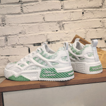 Mens shoes 2021 New Korean version of the Trend Board shoes Joker leisure summer breathable harbor wind thick bottom small white shoes ins tide