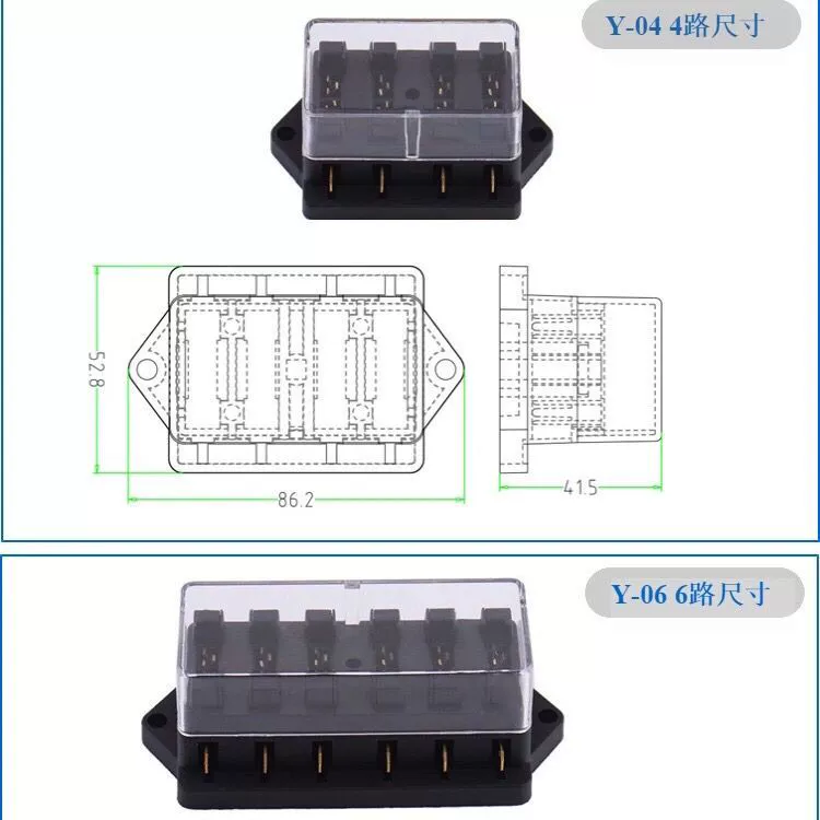 Sửa đổi 4 5 6 8 1012 bánh xe cầu chì giá đỡ kích thước trung bình thẳng đa kênh hộp cầu chì giá đỡ lắp ráp đế cầu chì cầu chì 3 pha