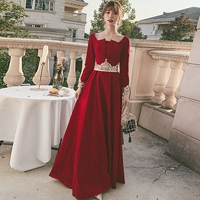 Бордовый, длинный